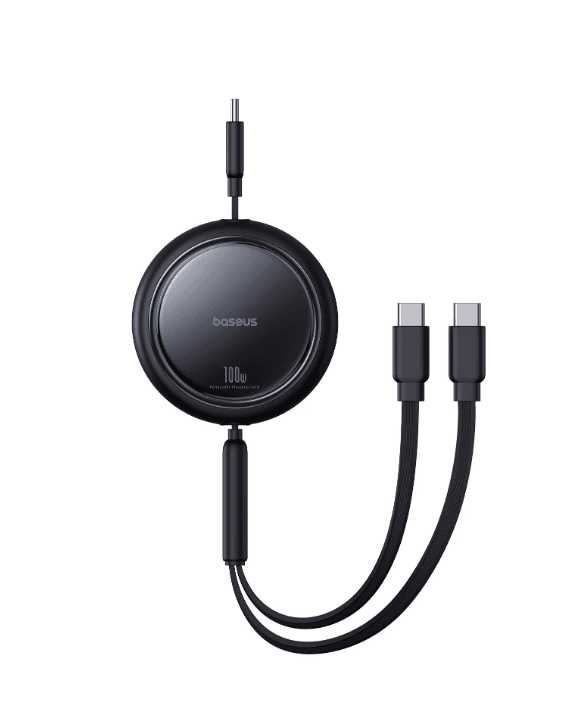 بيسوس كيبل Bright Mirror 2 في 1 USB-C إلى C+C 1م للشحن السريع 100W