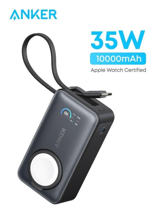 باور بانك أنكر ماجو (10 كيلو، 35 واط، لساعة أبل، منفذ USB-C مدمج)