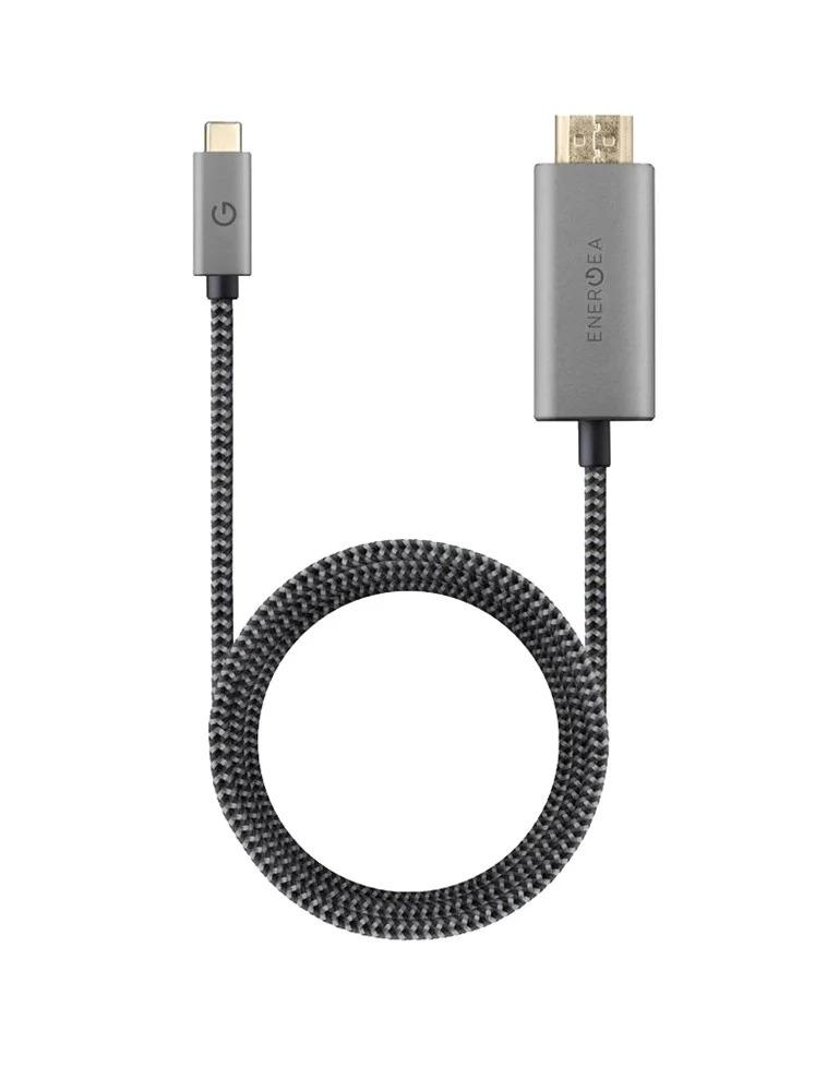كابل ENERGEA FIBRATOUGH USB-C إلى HDMI بدقة 4K@60HZ بطول 2 متر - أسود
