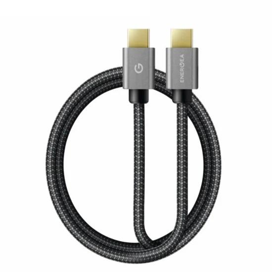 كابل HDMI 2.1 من ENERGEA FIBRATOUGH، بدقة 8K@60HZ وسرعة 48 جيجابت في الثانية، بطول 2 متر - أسود