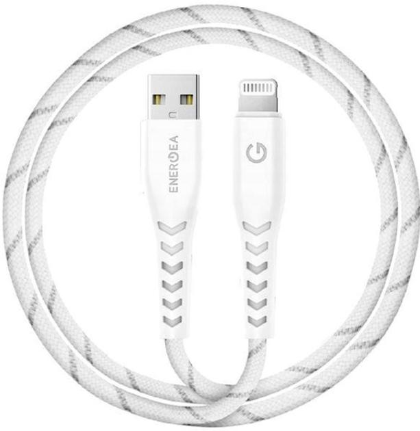 كابل ENERGEA NYLOFLEX للشحن والمزامنة TOUGH LIGHTNING C89 MFI بطول 1.5 متر - أبيض