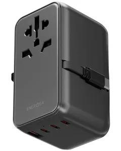 محول ENERGEA TRAVELWORLD GAN85 مع كابل TYPE-C بطول 80 سم، 3C1A 85 وات - لون برونزي