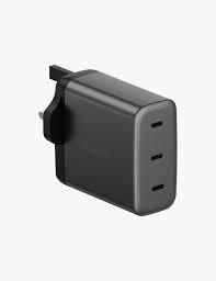شاحن حائط ENERGEA AMPCHARGE GAN100، 2C1A PD/PPS/SCP/QC3.0/AFC/FCP، 100 وات (المملكة المتحدة) - GUNMETAL