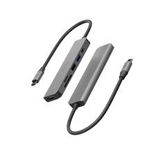 موزع شحن ENERGEA ALUHUB HD 3,6 IN 1 من سبائك الألومنيوم - لون برونزي "موزع شحن USB-C 6 في 1 بقوة 60 وات مع USB-A وHDMI بدقة 4K