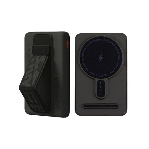 بنك طاقة مغناطيسي SKINARMA، ٥٠٠٠ مللي أمبير/ساعة، ٢٠ واط، USB-C PD، مع حامل بمقبض ذكي