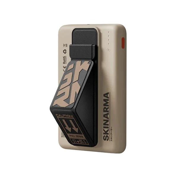 بنك طاقة مغناطيسي SKINARMA، ٥٠٠٠ مللي أمبير/ساعة، ٢٠ واط، USB-C PD، مع حامل بمقبض ذكي
