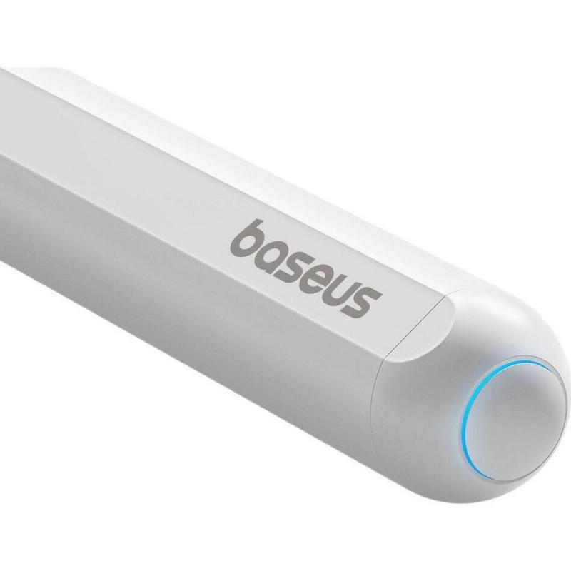 قلم الكتابة السلس من سلسلة Baseus Smooth Writing 2 مع مؤشرات LED، أبيض