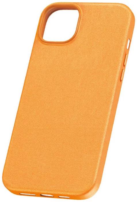 جراب Baseus Fauxther Series لهاتف iPhone 15 Pro - برتقالي غروب الشمس "مريح الملمس