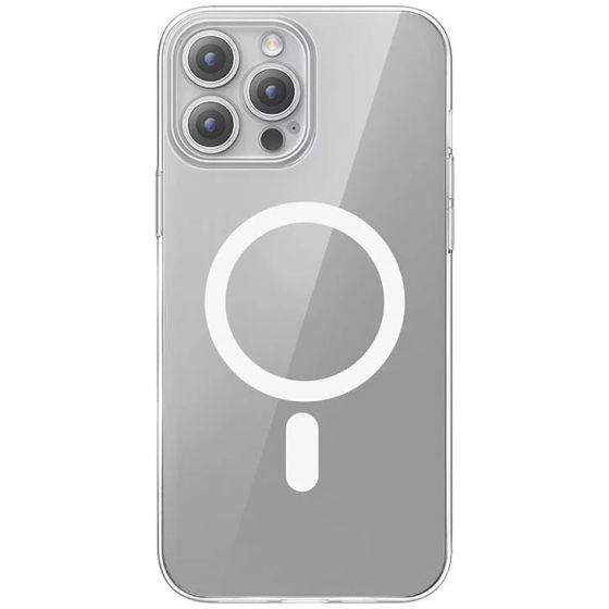 جراب مغناطيسي من سلسلة Baseus Lucent لهاتف iPhone 15 Ultra - شفاف "مقاوم للصدمات