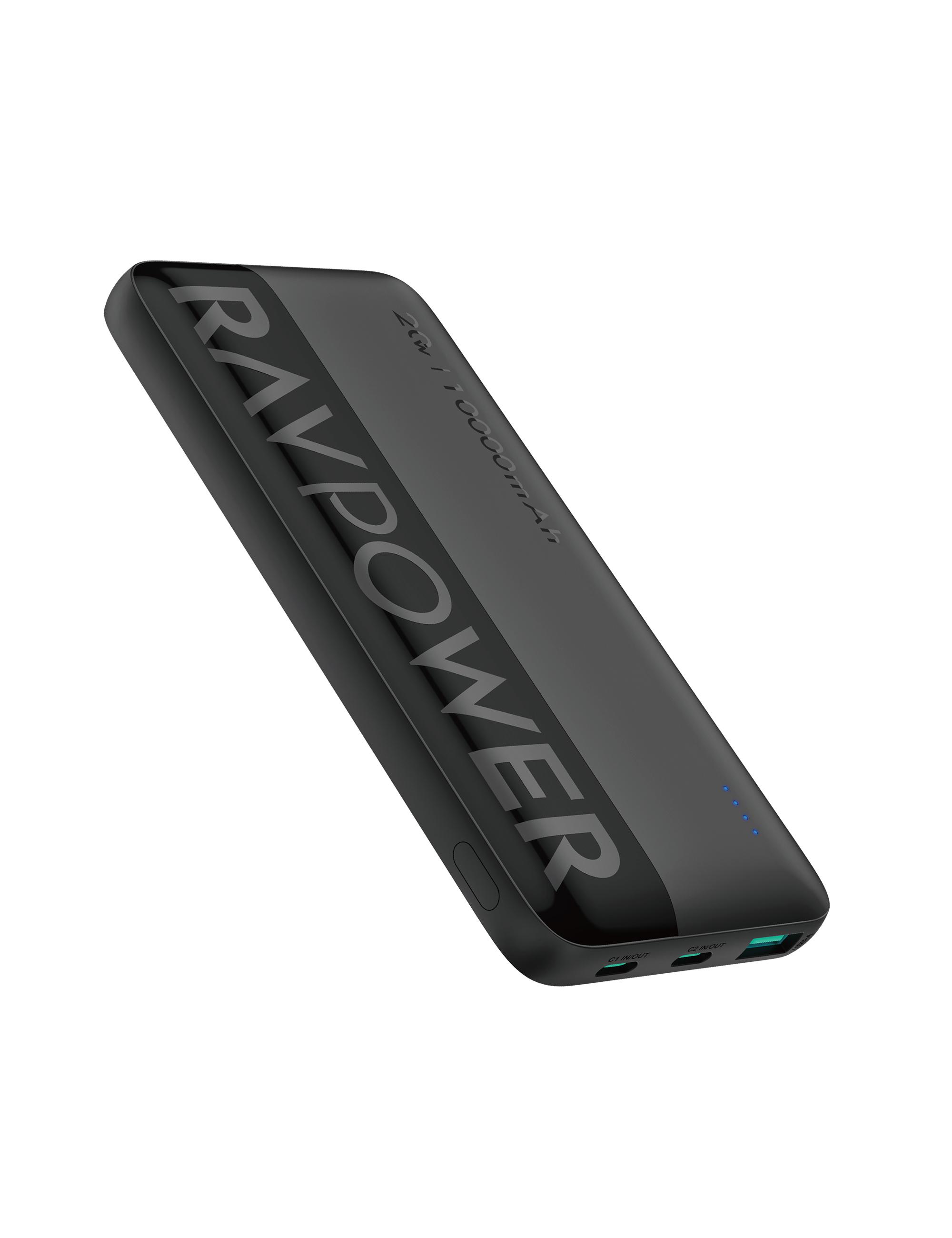 بوربنك RAVPower RP-PB1229 PD20W من بايونير بسعة 20000 مللي أمبير في الساعة و3 منافذ