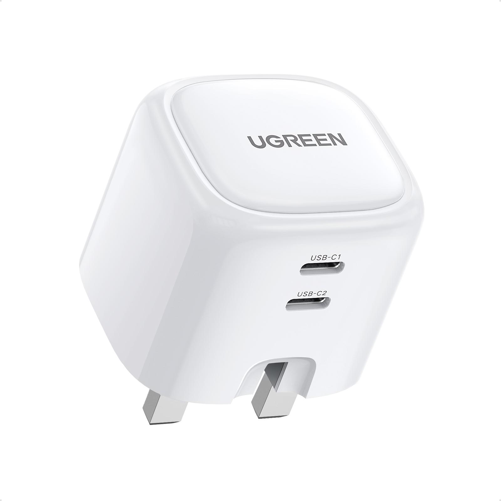 شاحن سريع UGREEN USB-C بقوة 40 وات في المملكة المتحدة - مزود بقاعدة قابلة للطي