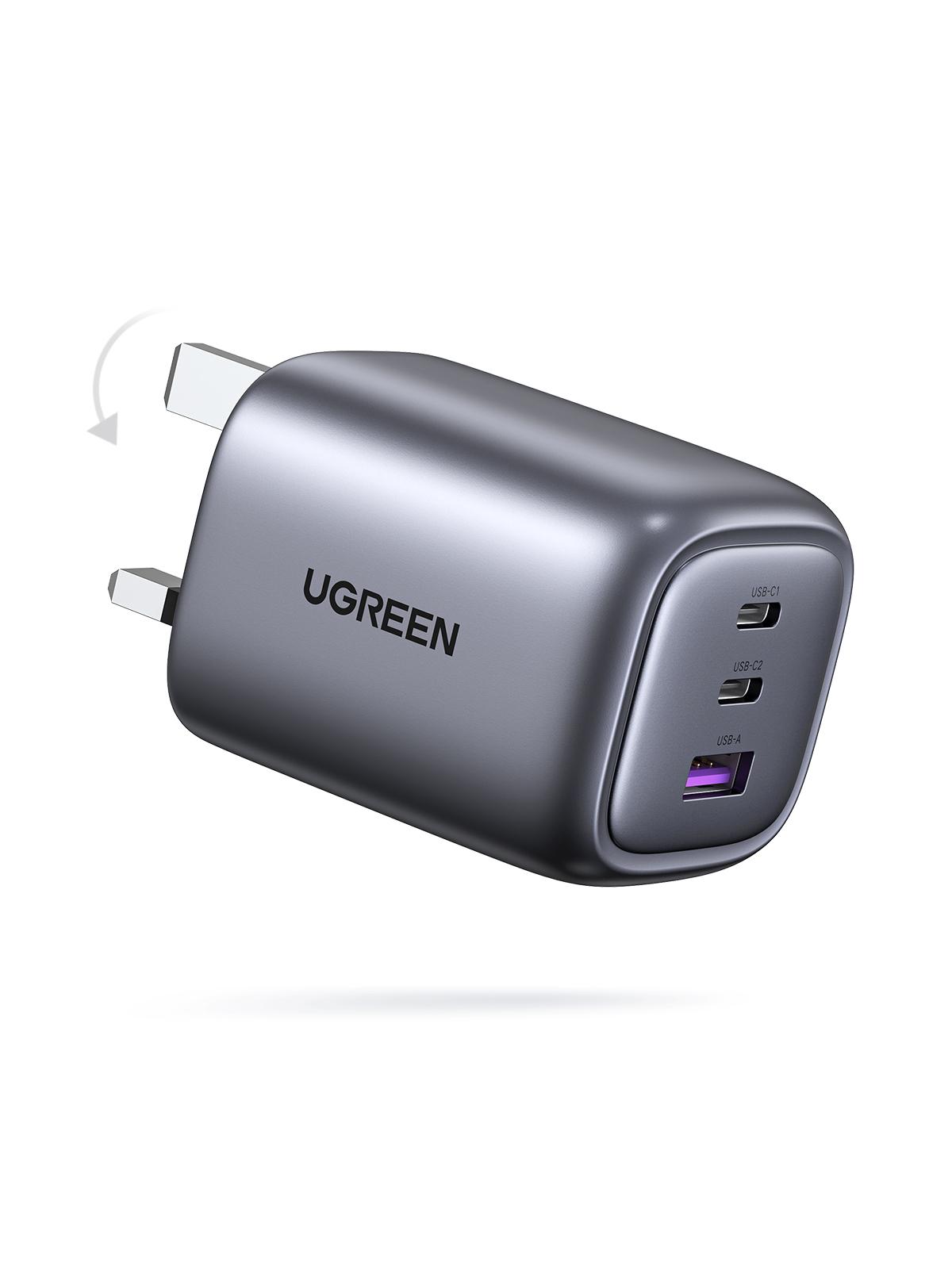 شاحن UGREEN Nexode 65W في المملكة المتحدة (رمادي فضائي)