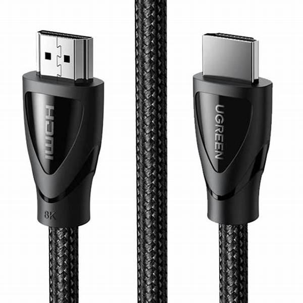 كابل HDMI 8K من UGREEN من ذكر إلى ذكر، غلاف من سبائك الألومنيوم مضفر باللون الأسود بطول 2 متر