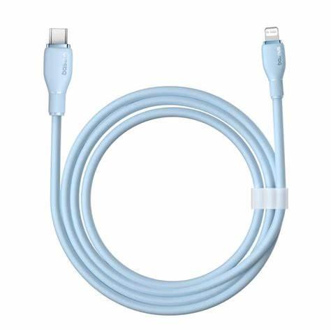 كابل شحن سريع من سلسلة Pudding من Baseus من النوع C إلى iP 20 وات 1.2 متر Galaxy Blue