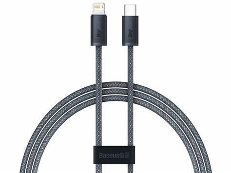 كابل سلسلة Baseus Dynamic Fast Charging Data Cable Type-C to iP 20W 1 متر رمادي داكن