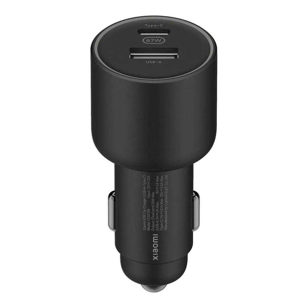 شاحن سيارة Xiaomi بقوة 67 واط (USB-A + Type-C)