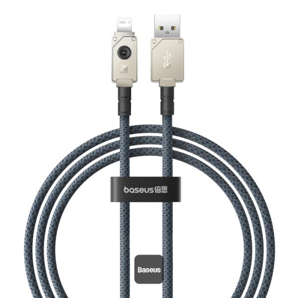 كابل بيانات سريع الشحن من سلسلة Unbreakable Series USB إلى iP 2.4 أمبير 2 متر Stellar White من Baseus