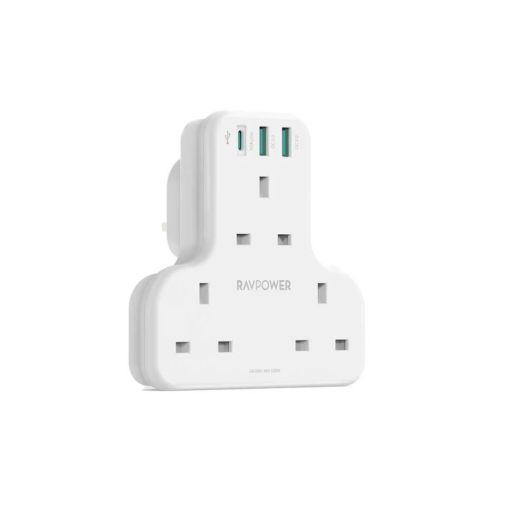 راف باور,شاحن سفر  RP-PC1033 Pd Pioneer بقوة 20 واط و3 منافذ - C2DW