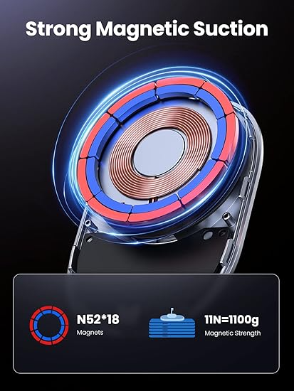 يوجرين شاحن لاسلكي ماجناتيك للسيارة بقوه 15 واط - اسود