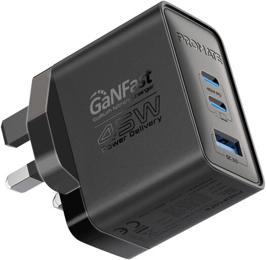 محول شحن باوربورت GaNFast™ بقوة 45 وات