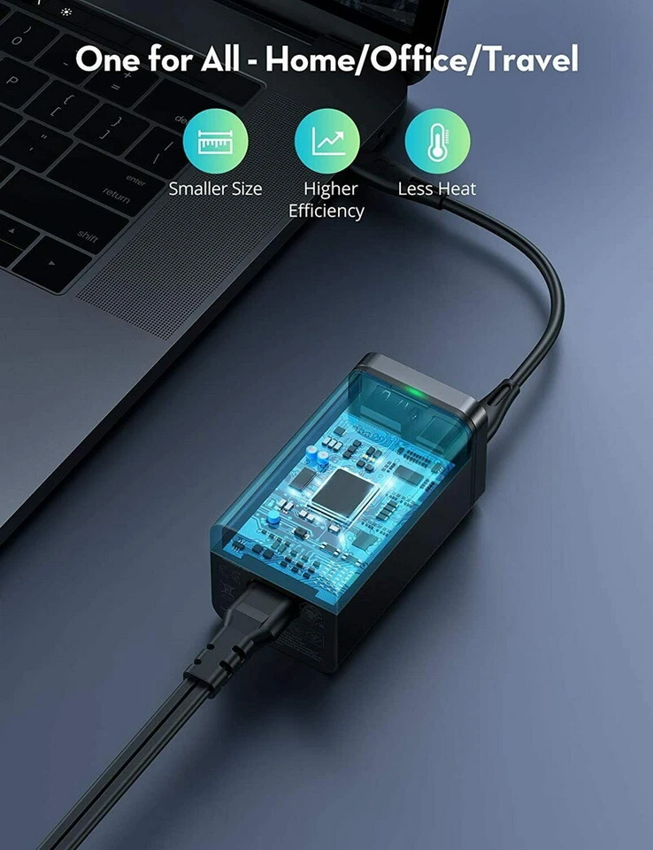 راف باور،شاحن حائط RP-PC136 PD Pioneer 65W 4-Port أسود