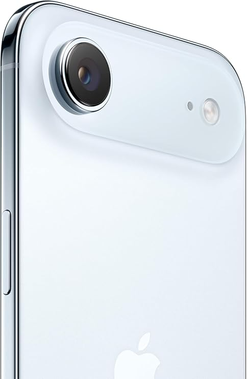 iPhone 17 Air (بمساحة 256 جيجابايت) الهاتف الأنحف من أبل على الإطلاق (5.6 مم)، ويتميز بتصميم خفيف الوزن (165 جرام) وشاشة 6.5 بوصة LTPO OLED. يعمل بمعالج A19 Pro المتطور، مع كاميرا رئيسية 48 ميجابكسل،