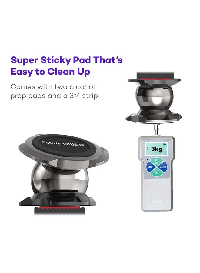 راف باور الترا - حامل هاتف مغناطيسي للسيارة - أسود