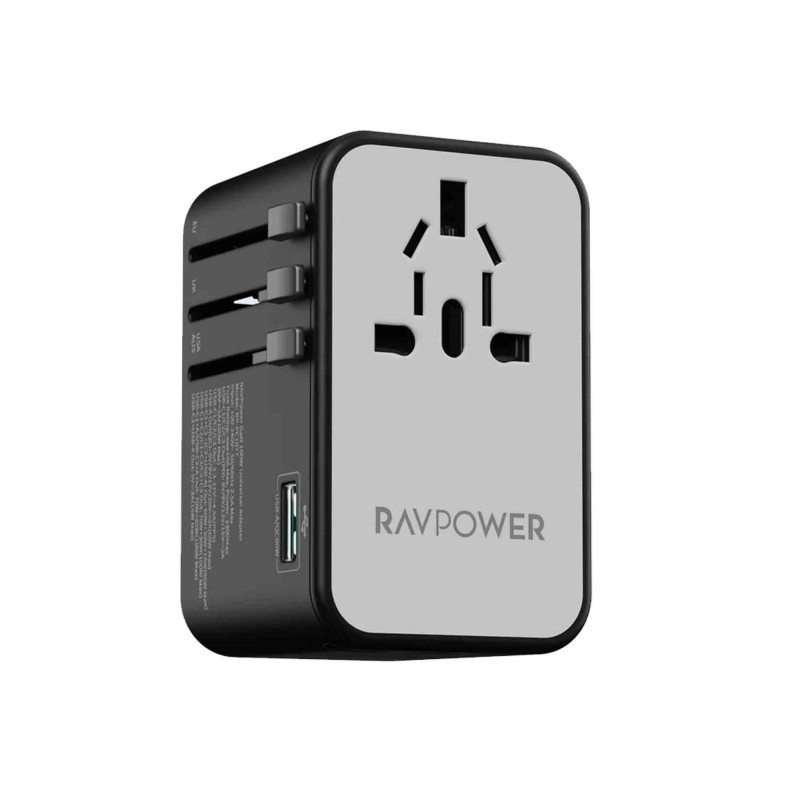راف باور,منفذ حائط شاحن  RP-PC171 - PD 45W  - أسود