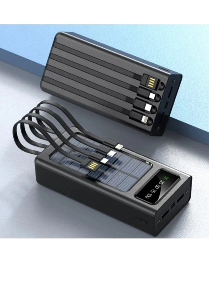 باور بانك بسعة 20000 مللي أمبير مع 4 كابلات مدمجة وشاشة عرض