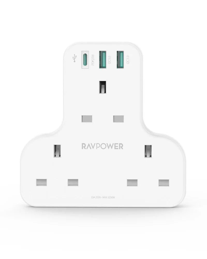 راف باور,شاحن سفر  RP-PC1033 Pd Pioneer بقوة 20 واط و3 منافذ - C2DW
