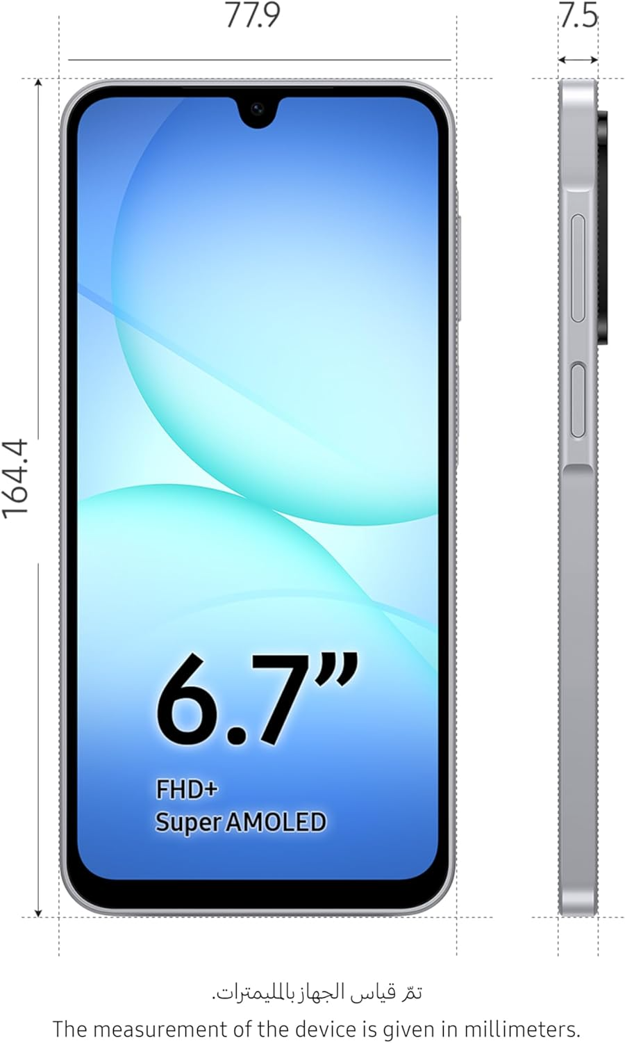 هاتف ذكي سامسونج جالاكسي A17 LTE أندرويد 128 جيجابايت وذاكرة رام 6 جيجابايت