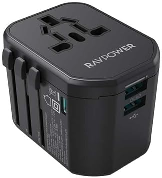 راف باور,شاحن  PD Pioneer 20W بثلاثة منافذ أبيض الإصدار البريطاني مع 3 قابس تيار متردد