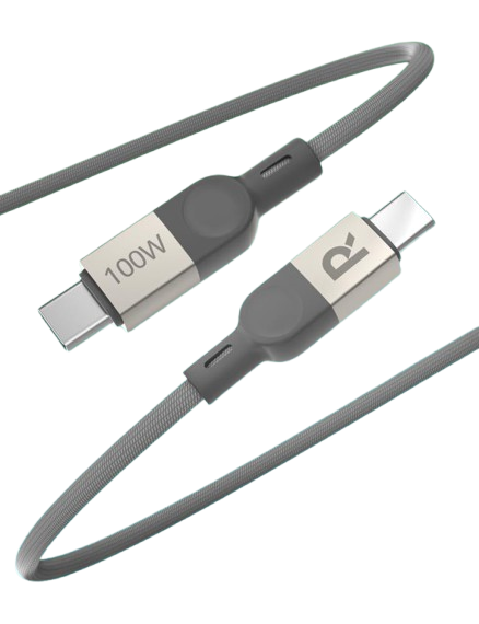 راف باور RP-CB1039 – كابل مغناطيسي مضفر تايب سي إلى تايب سي – قدرة 60 واط – الطول 1.2 متر