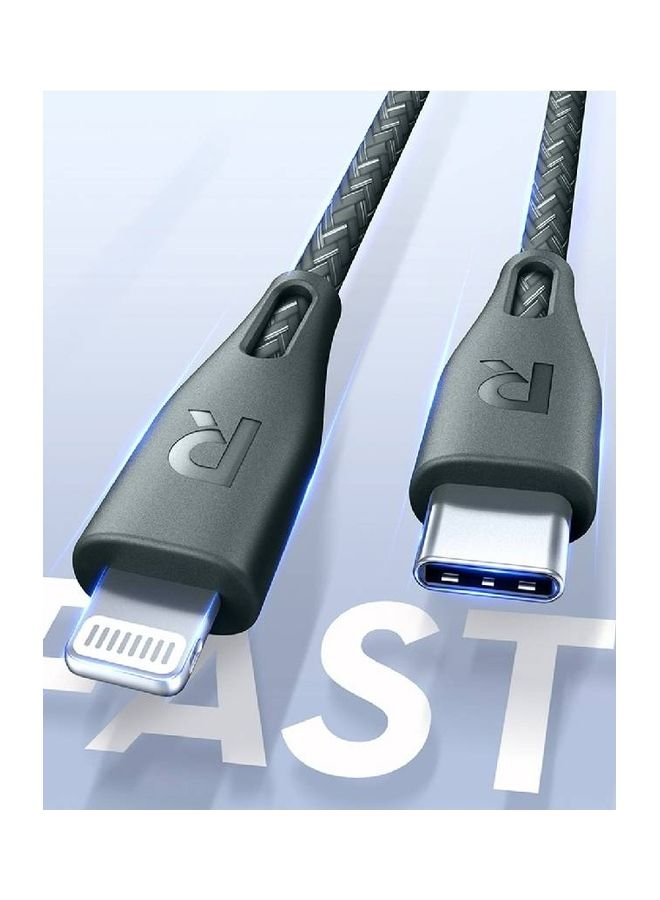 راف باور، كابل من النوع سي الى لايتنينج 1.2 متر أخضر